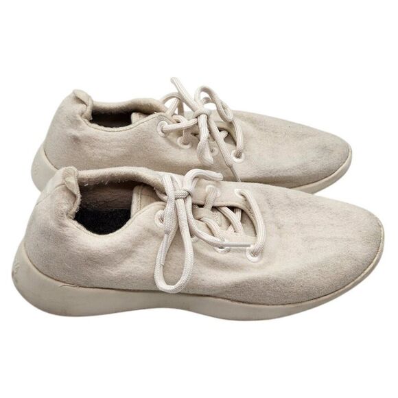 Allbirds Wool Runners WR Running Shoes 9 Washable Sneakers Solid White 0621-NV1 - Picture 2 of 8